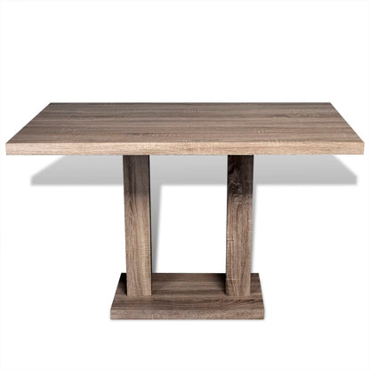 Mesa De Salón Comedor Rectangular De Mdf Apariencia De Roble_1