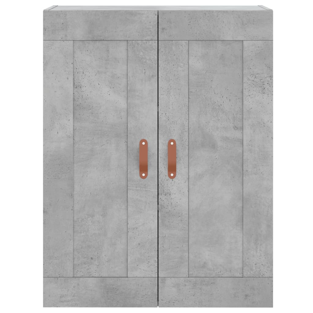 Aparador Alto Madera Contrachapada Gris Hormigón 69,5x34x180 Cm_1