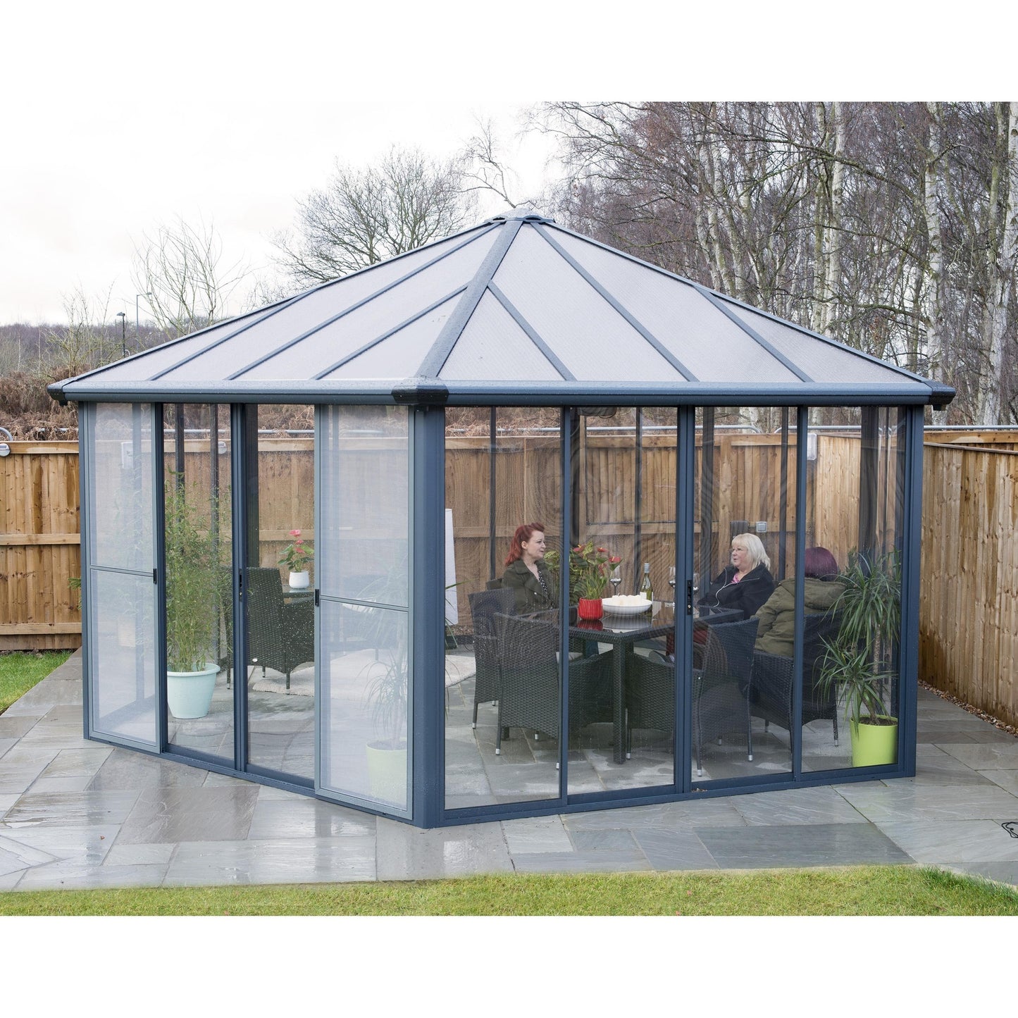 Gazebo hexagonal fechado Garda 