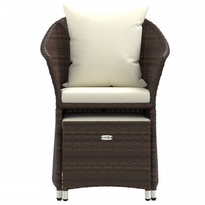 Vidaxl Set Muebles De Jardín 2 Piezas Y Cojines Ratán Sintético Marrón_4