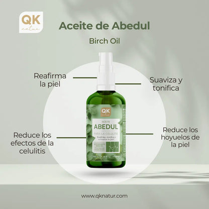 QKnatur - Aceite De Abedul Para La Celulitis 100ml - Tonifica, Reafirma Y Revitaliza La Piel - Mejora La Elasticidad_2