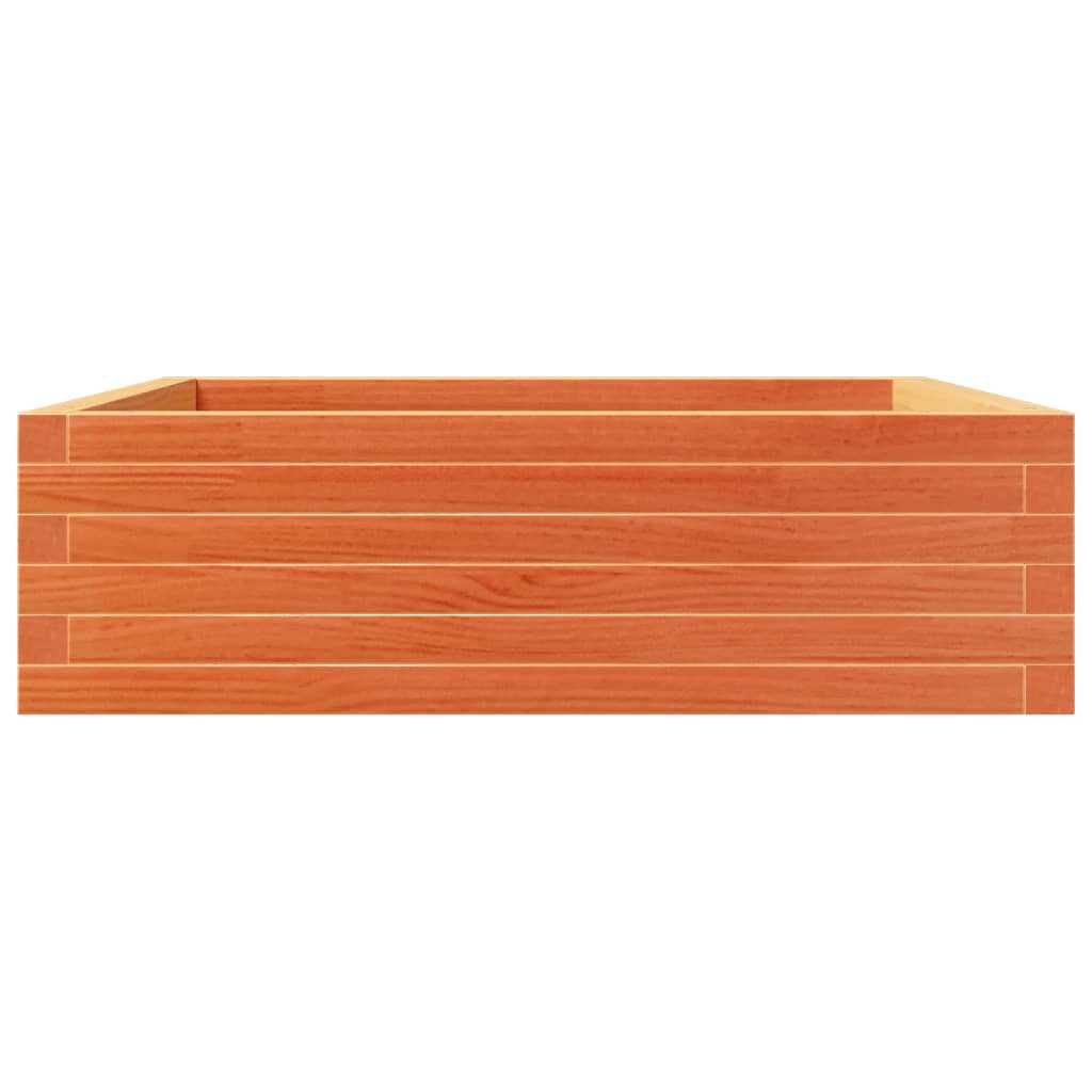 Jardinera De Madera Maciza Pino Marrón Cera 80x80x23 Cm_5