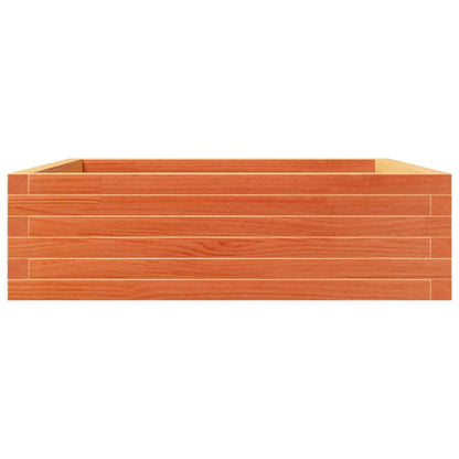 Jardinera De Madera Maciza Pino Marrón Cera 80x80x23 Cm_5