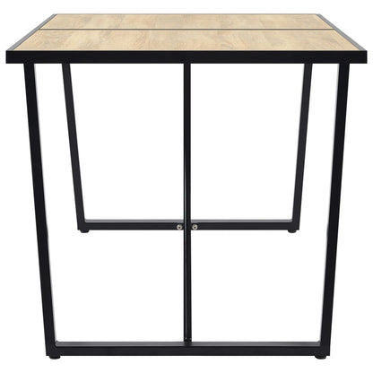 Mesa De Comedor De Mdf Color Roble 160x80x75 Cm_1
