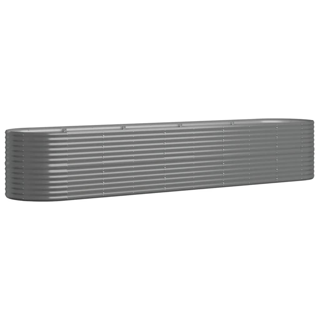 Jardinera Arriate Acero Galvanizado Gris 368x80x68 Cm_0