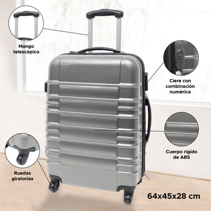 Set De Maleta 64x45x28cm Con Funda Protectora'travel Tips'_1