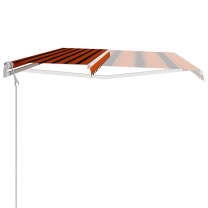 Vidaxl Toldo Automático Retráctil Naranja Y Marrón 450x300 Cm_4