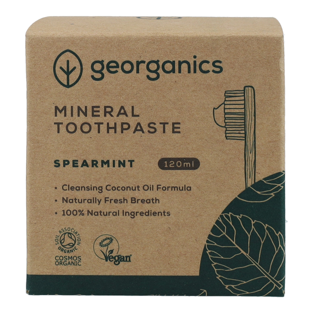 Pasta de dentes natural de hortelã-pimenta e coco da Georganics