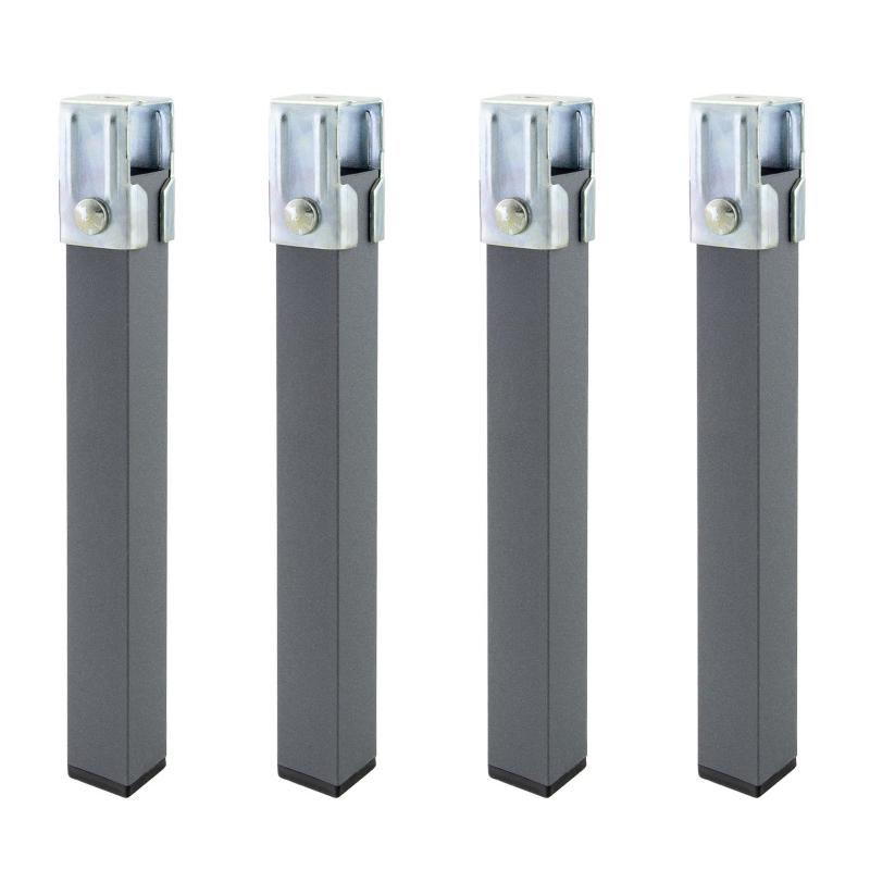 Juego Patas Somier Cuadradas (4 Unidades) Tubo 30x30 Mm. Para Somier De 40x30 Mm. Altura 25 Cm.