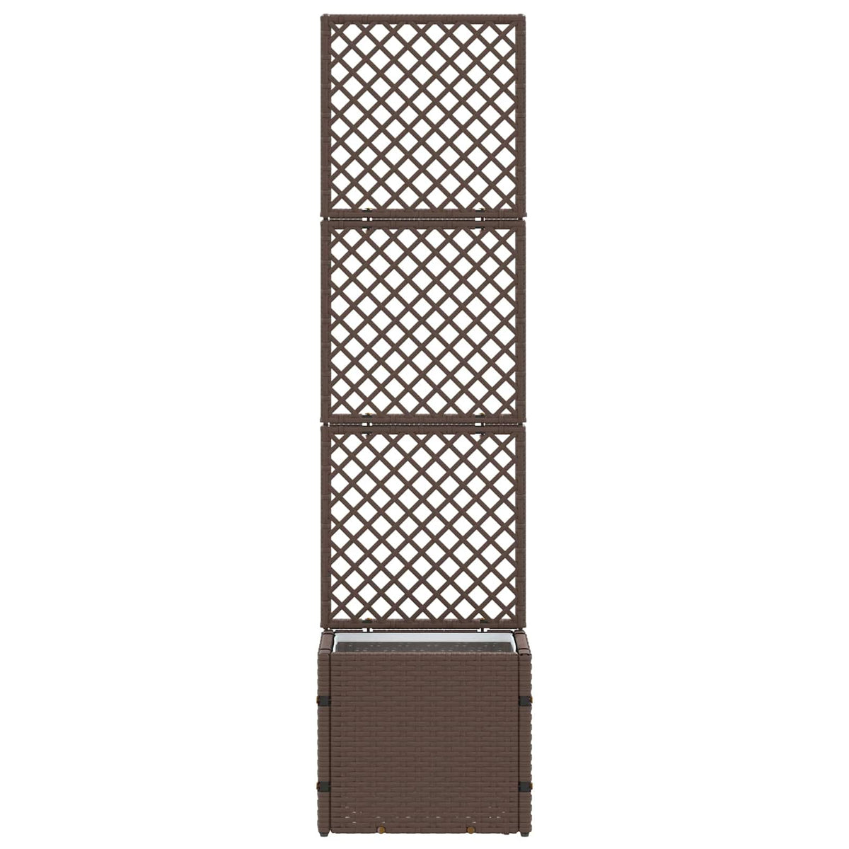 Jardín Enrejado Macetero Marrón 35 X 30 X 135 Cm Metal_2