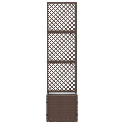 Jardín Enrejado Macetero Marrón 35 X 30 X 135 Cm Metal_2