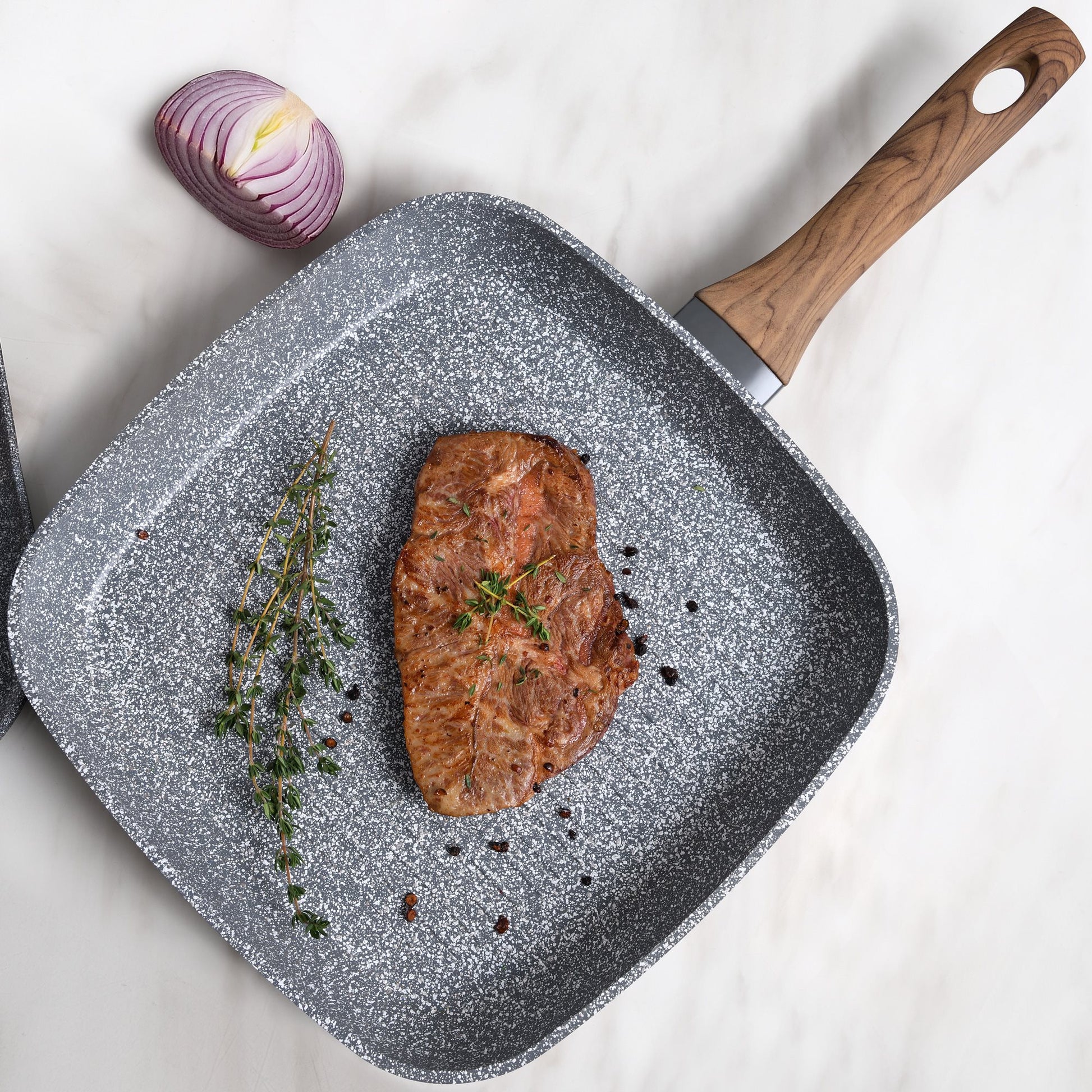 Sartén Asador 28x28cm Aluminio Forjado, Apta Para Inducción, Colección Daimiel