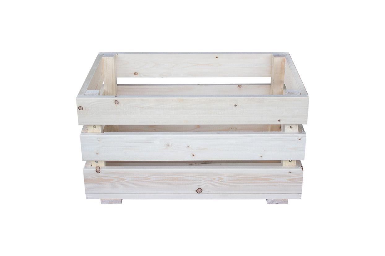 Caja De Fruta Decorativa De Madera Natural De 49 X 30 X 26 Cm_0