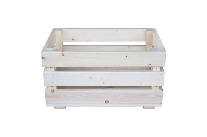 Caja De Fruta Decorativa De Madera Natural De 49 X 30 X 26 Cm_0