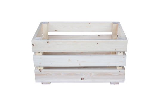 Caja De Fruta Decorativa De Madera Natural De 49 X 30 X 26 Cm_0