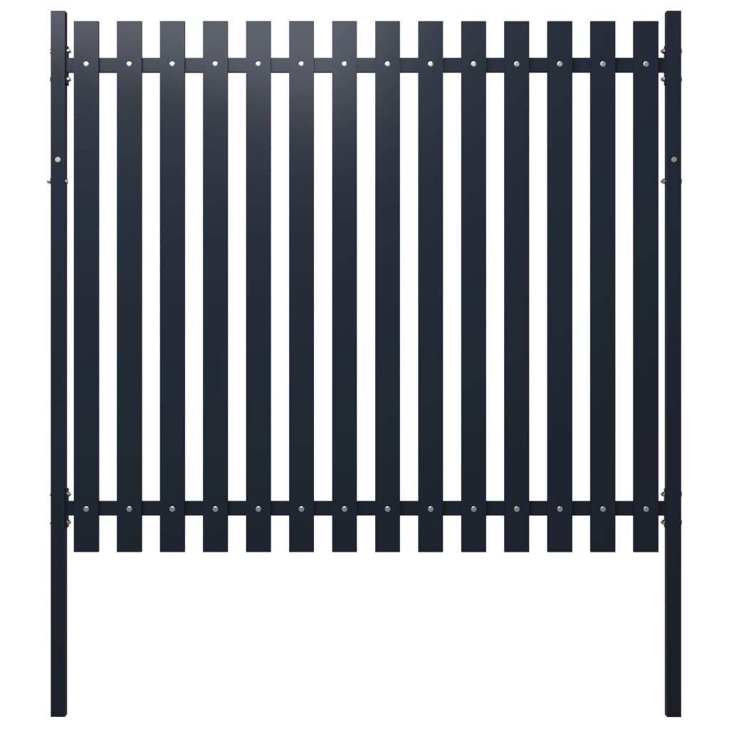 Panel De Valla Acero Recubrimiento Polvo Antracita 174,5x170 Cm / Vetonek_2