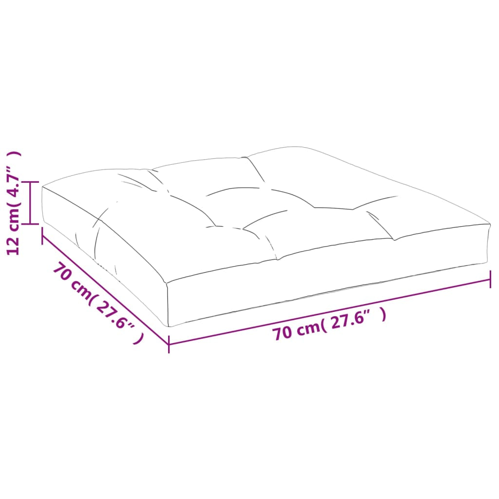 Vidaxl Cojín Para Sofá De Palets De Tela Gris 70x70x12 Cm_2