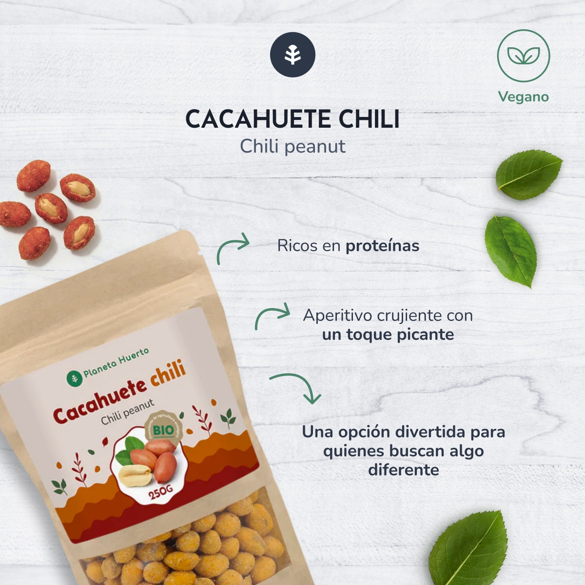 Cacahuete chili Planeta Huerto 250 g