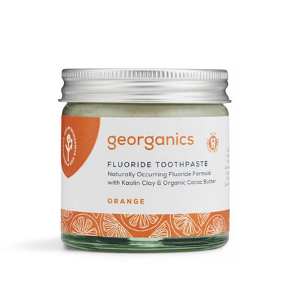 Pasta de dentes com flúor laranja 60ml Georganics