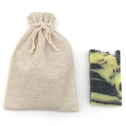 Jabón Natural Lodos Marinos 90g En Bolsa Regalo De Yute - Piel Mixta. Regula La Grasa - Evita El Acné - Elimina Toxinas_3
