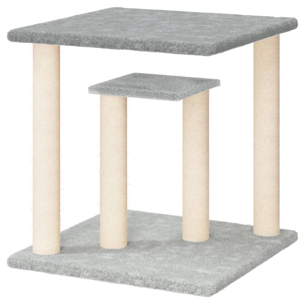 Vidaxl Postes Rascadores Para Gatos Con Plataformas Gris Claro 50 Cm_3