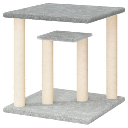 Vidaxl Postes Rascadores Para Gatos Con Plataformas Gris Claro 50 Cm_3
