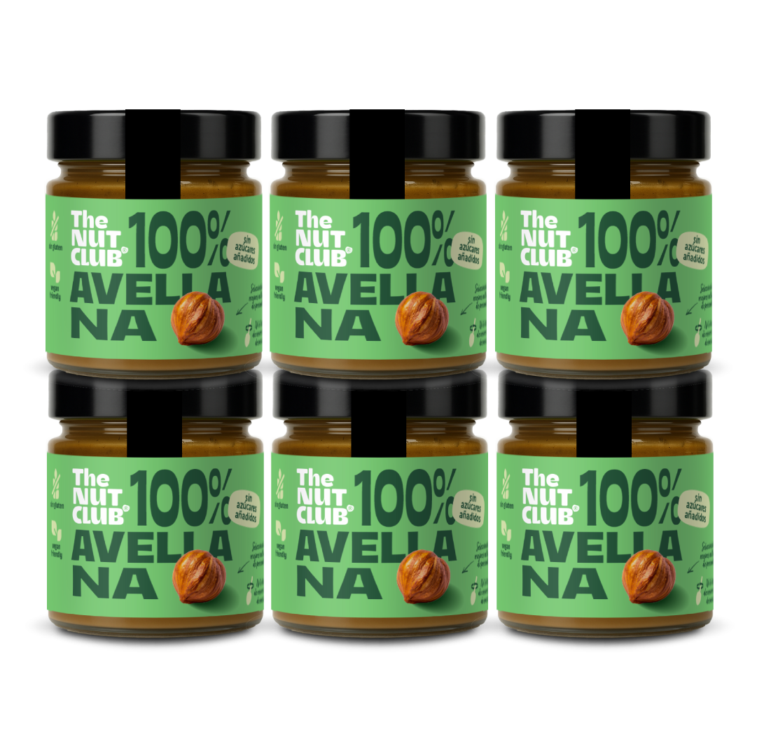 Pack crema 100% avellana nacional 6 uds The Nut Club 1080g_0