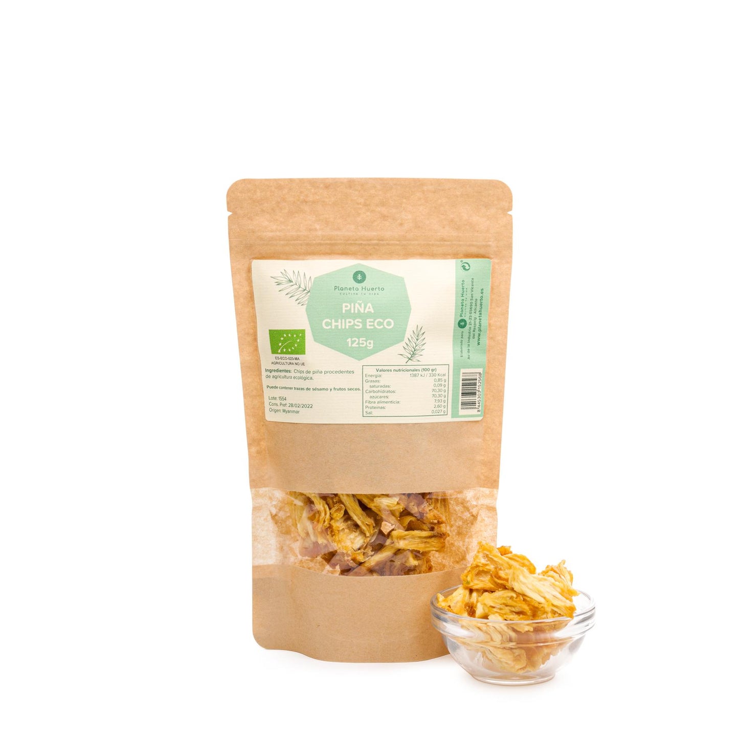 Lascas de ananás ECO Planeta Huerto 125 g