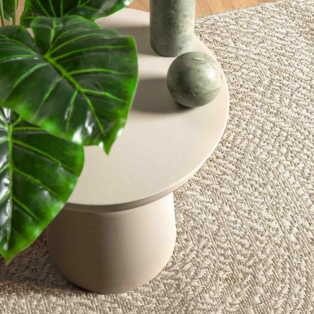 Vidaxl Alfombra Zizur Apariencia Yute Interior Exterior Crema_1