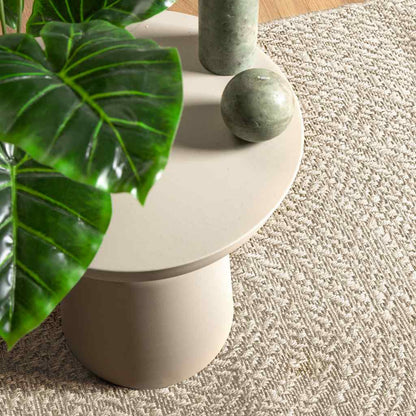 Vidaxl Alfombra Zizur Apariencia Yute Interior Exterior Crema_1