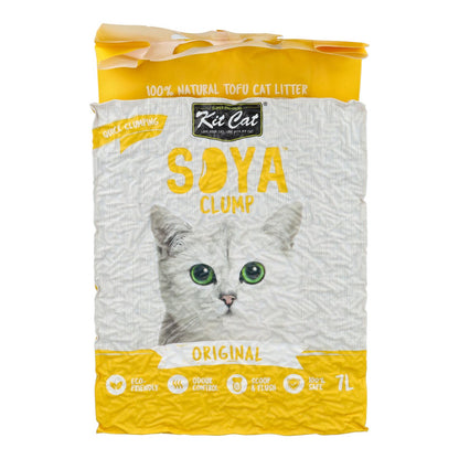 Kit de areia para gatos Eco SoyaClump - Areia para gatos original de 7 litros