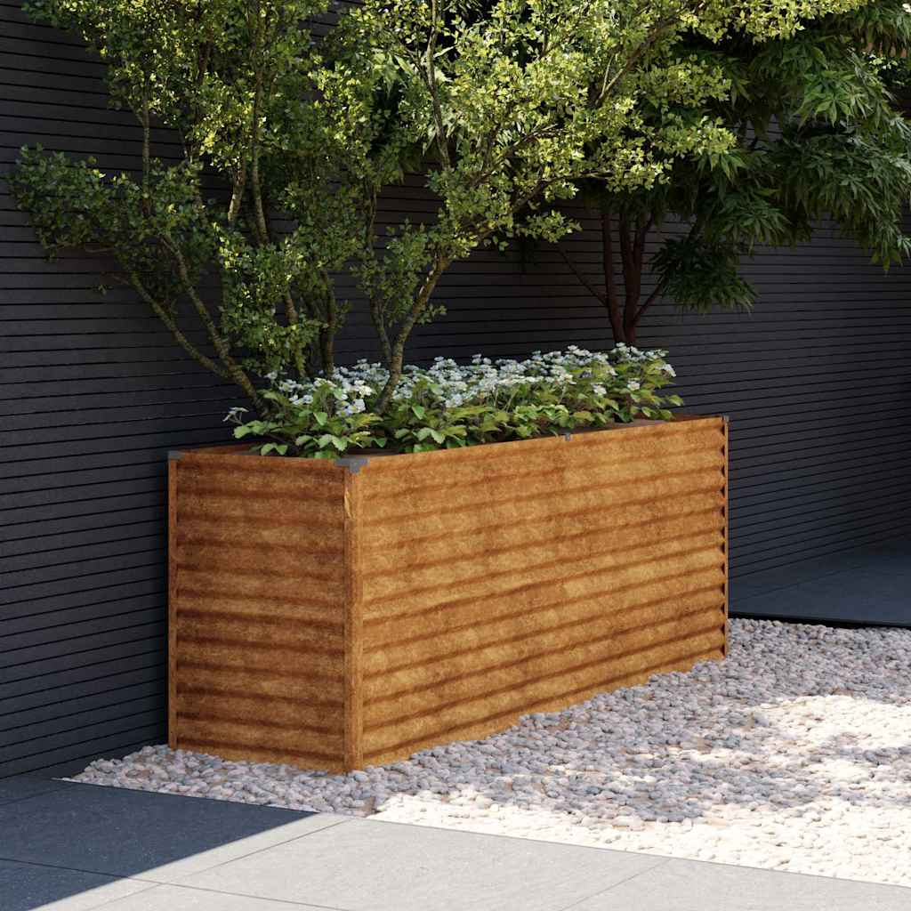 Jardinera Elevada 196x50x69 Cm Acero Corten_1