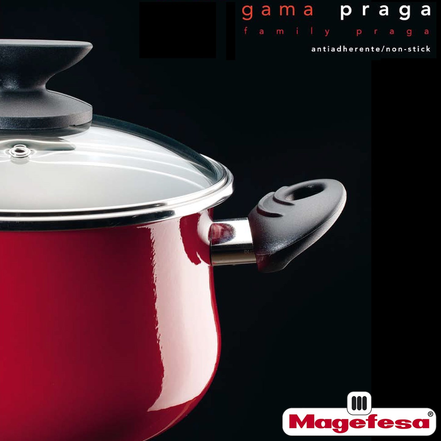 Magefesa Praga Cazo 14, Acero Esmaltado Vitrificado, En Granate, Inducción Y Lavavajillas_1