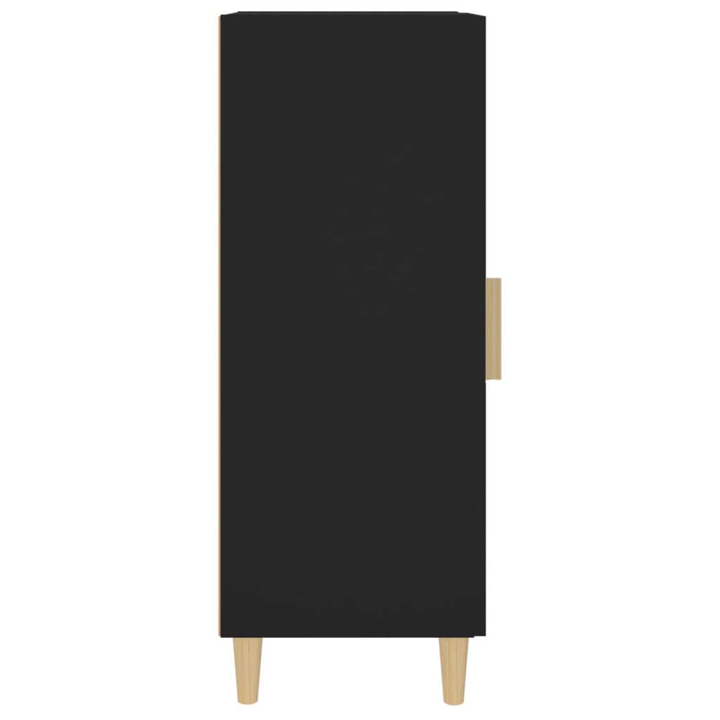 Aparador De Madera Contrachapada Negro 34,5x34x90 Cm / Vetonek_2