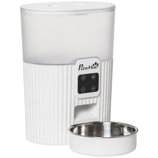 Pawhut Comedero Automático Perros 3,5l Con Pantalla Led Temporizador Grabación_0