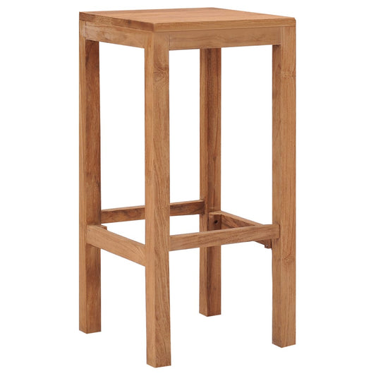 Taburetes De Barra De Cocina 2 Unidades Madera Maciza De Teca_0