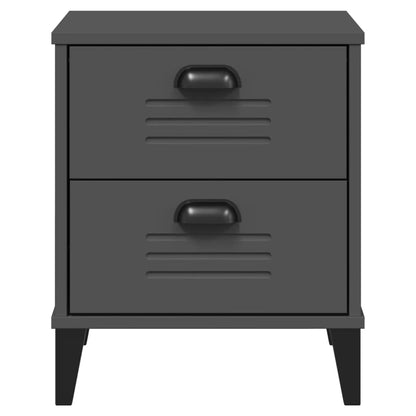 Mesita De Noche Viken Madera De Ingeniería Gris Antracita_4
