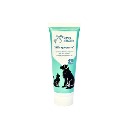 Pasta dental natural para perros y gatos con dedales limpiadores Masca mascota 100 g_0