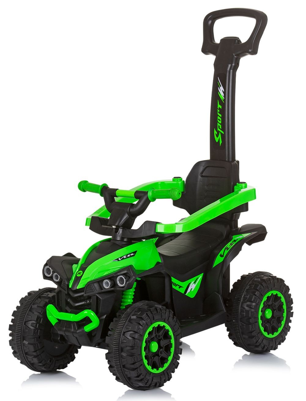 Correpasillos Atv Con Mango Parental Y Capota Green_1