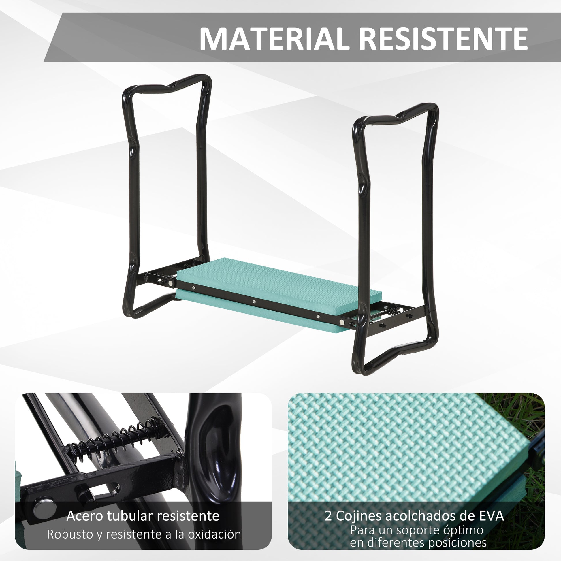Outsunny Taburete Reclinatorio De Jardín Portátil Y Plegable Carga 150kg_5
