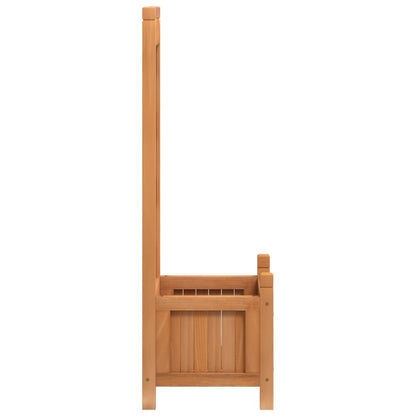 Jardinera Con Enrejado Marrón 40x30x90 Cm Madera Maciza De Abeto_4