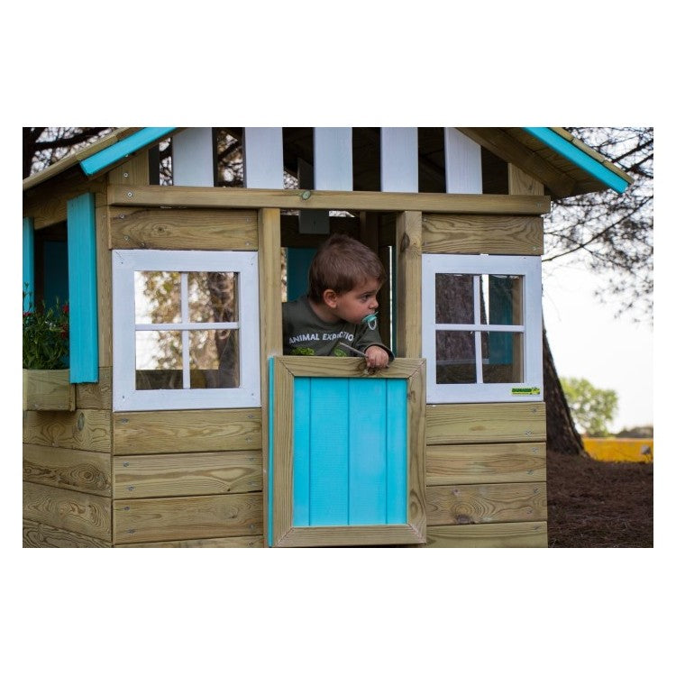 Casita De Madera Masgames Lollipop Azul Sin Suelo De Madera._4