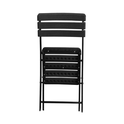 Pack 2 Sillas Plegables Efecto Madera Negro 55x46x81cm 7house_1