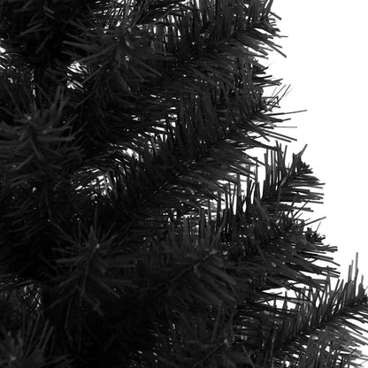 Vidaxl Árbol De Navidad Artificial Con Soporte Pvc Negro 150 Cm_4