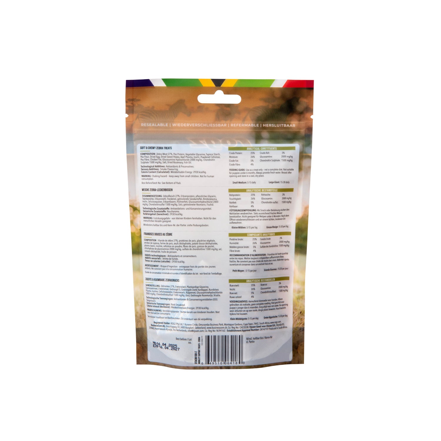 Rogz Snack Articular Para Perros De Cebra 6x100g Movilidad Y Articulaciones_2
