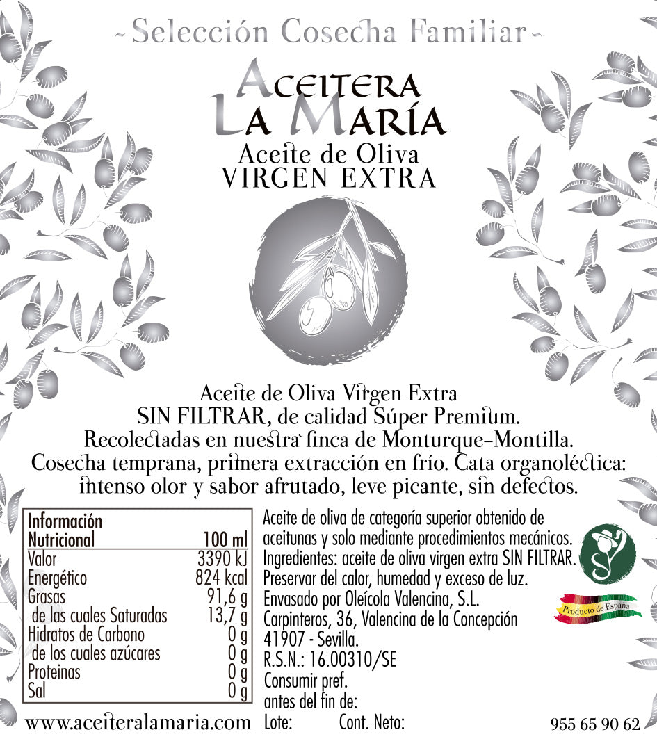 Aceite De Oliva Virgen Extra 5 L Pet Cosecha Familiar 2025/2026_2