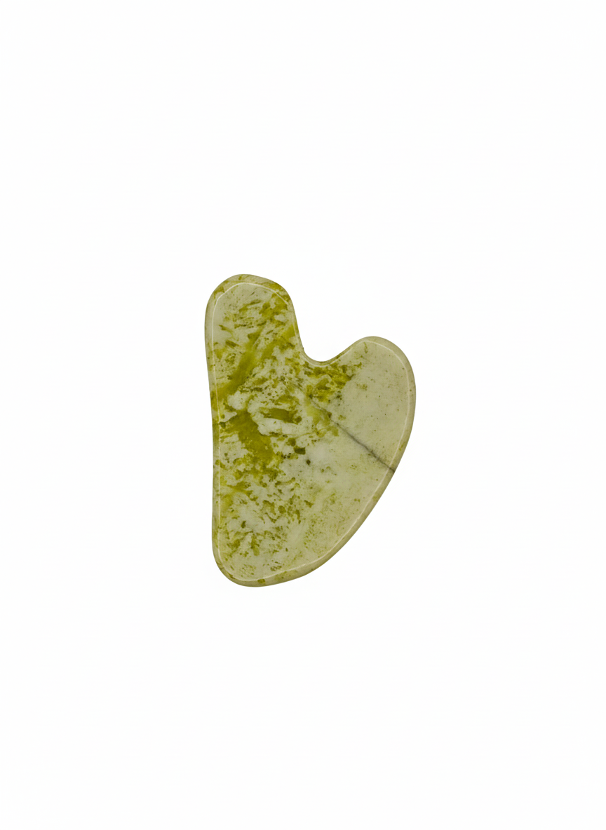 Gua Sha facial de jade verde para masaje facial y efecto calmante · Unisex_0