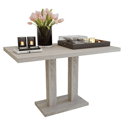 Mesa De Salón Comedor Rectangular De Mdf Apariencia De Roble_3