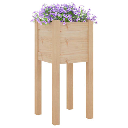 Jardinera De Madera Maciza De Pino 31x31x70 Cm_2