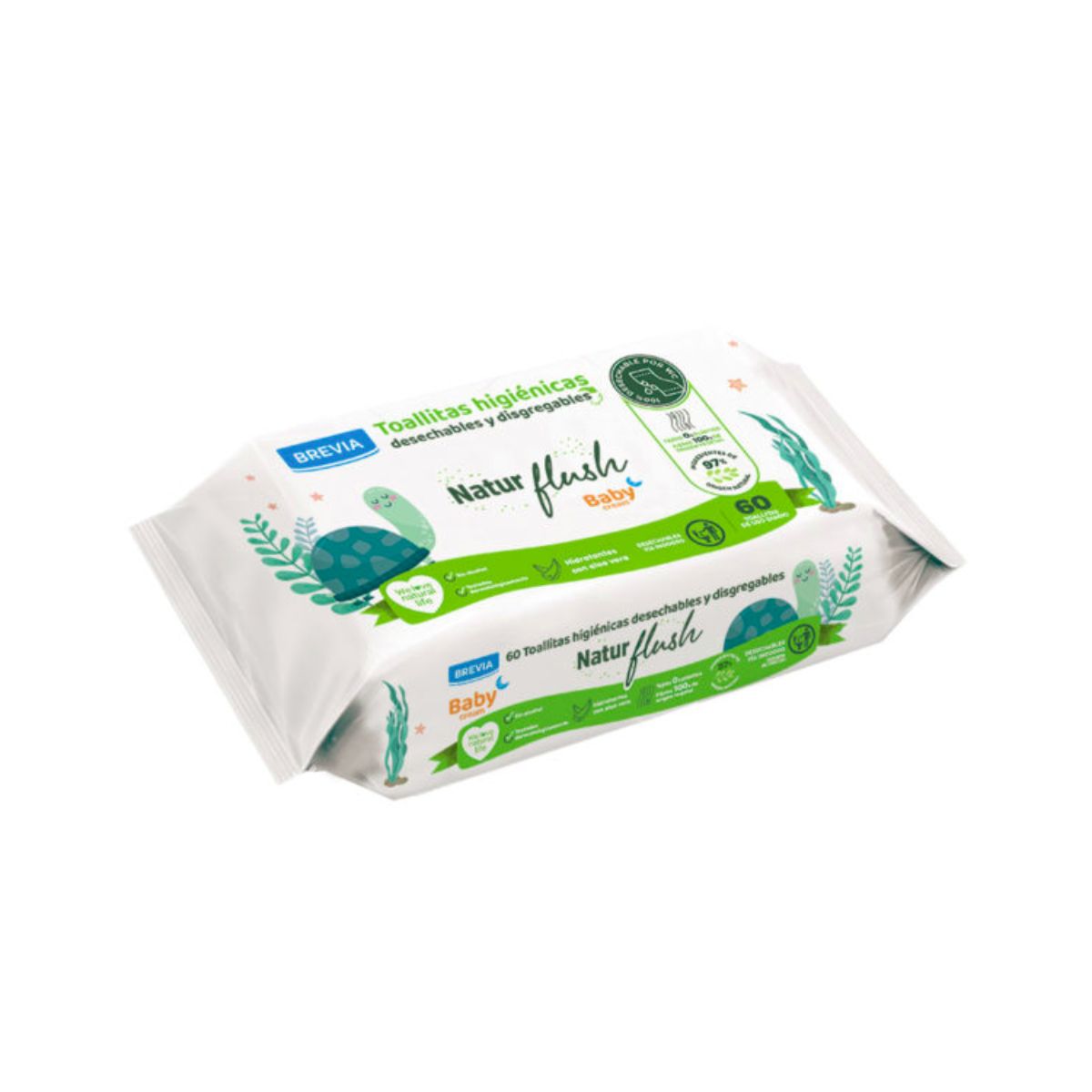 Brevia Baby Cream Baby Toalhitas Húmidas 60 unidades